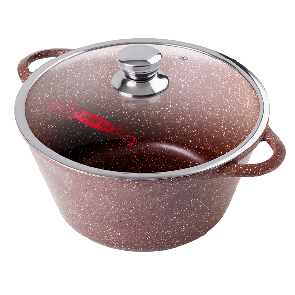 Кастрюля 3л с крышкой шоколад Горница(55)---