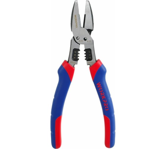 Плоскогубцы комбинированные 200мм многофункциональные Cr-Ni Workpro---