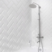 Стойка душевая с тропическим душем SUS124-009DK-1 РМС(86)