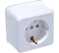 Розетка откр.установки 1-мест с/з крем Оптима Кунцево-Электро