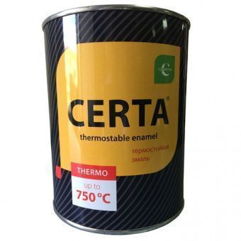 Эмаль термостойкая графит  700°С 0,8кг Certa