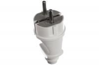 Вилка 16А прямая белая с з/к IP20 In Home