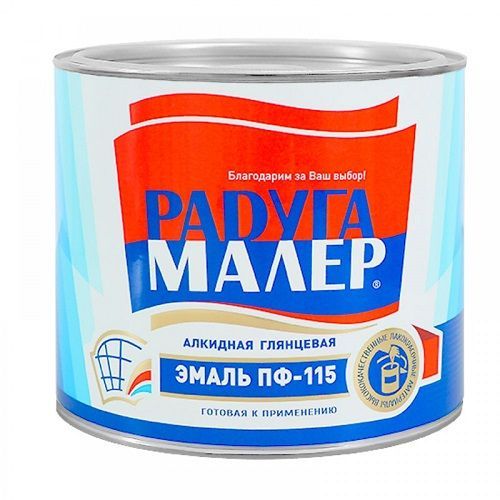 Эмаль ПФ-115 черная 0,4 кг Радуга