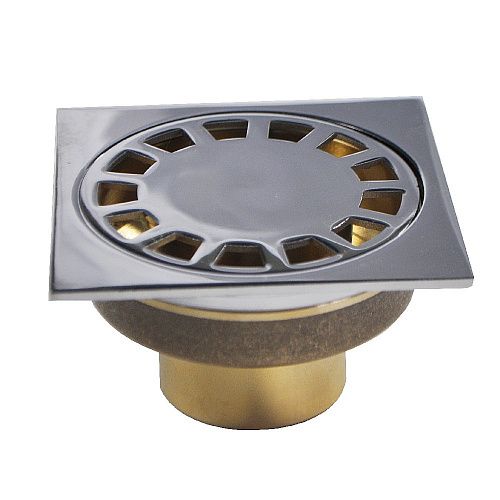 Трап 50 100х100 вертикальный латунь  Санакс