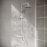 Стойка душевая из высокопрочного пластика, белая PL7-009DK РМС(83)