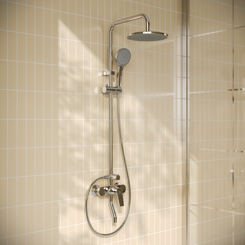 Стойка душевая из высокопрочного пластика, хром PL7CH-009DK РМС(84)