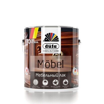 Лак алкидный 0,9л дуб глнц Dufa Mobel---