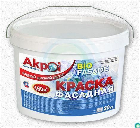 Белая акриловая краска Краска Akpol Bio Facade фасадная