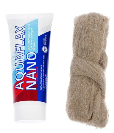 Паста сантехническая 30г+15г лен Aquaflax nano