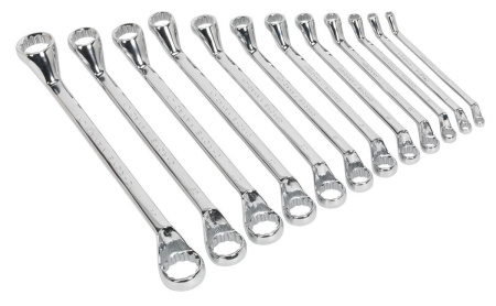 Ключ накидной  8х10мм изогнутый Сибртех