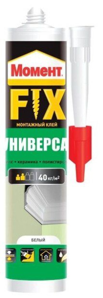 Клей жидкие гвозди акриловые белые 380г д/влажных зон Fix Момент Монтаж Henkel