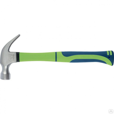 Молоток гвоздодер 450г фибергласовая ручка Сибртех