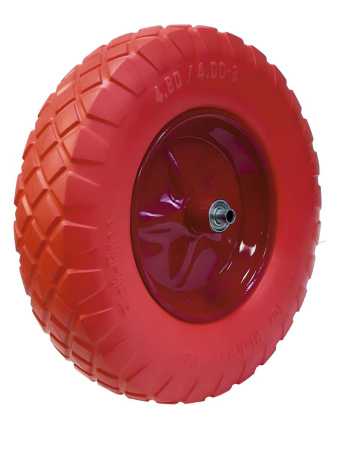 Колесо запасное для тачки полиуретановое ось 12мм 4,8-8  красное Belamos