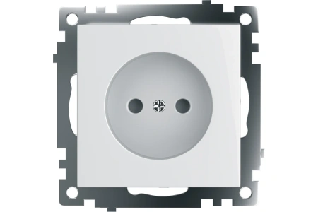 Розетка механизм 1-мест б/з белая Катрин Stekker Feron